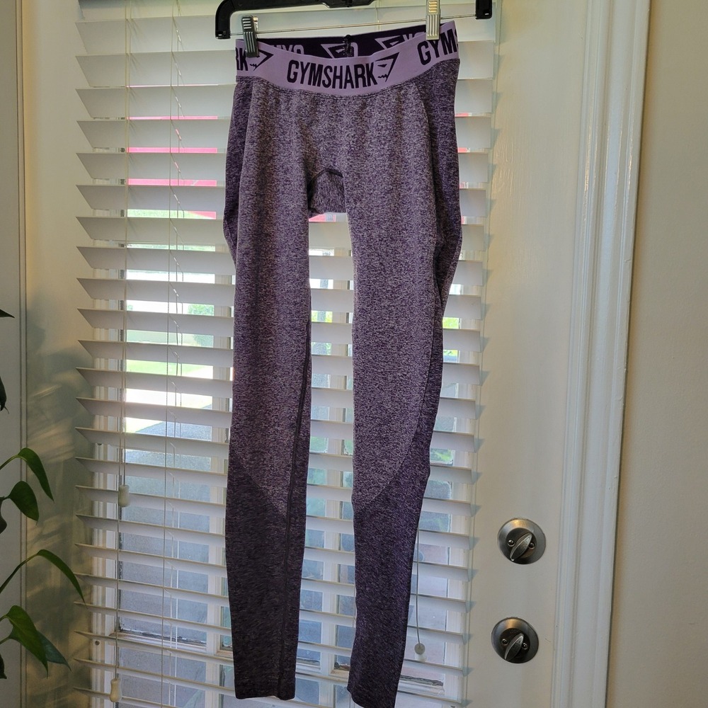 Gymshark Flex High Waisted Leggings Purple Marl Seamless Workout Tights XS-S